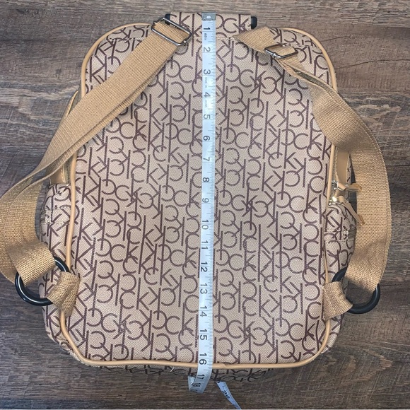 Calvin Klein Logo Large Brown Backpack - Picture 13 of 13
